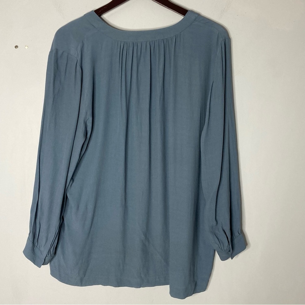 Madewell Size Medium Lace Up Oversized Flowy Blue - Picture 7 of 7